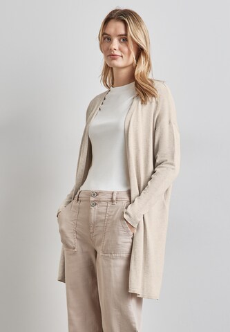 STREET ONE Langer Cardigan in Beige: Vorderseite