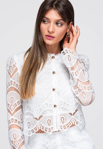 Ombre Blouse in Wit