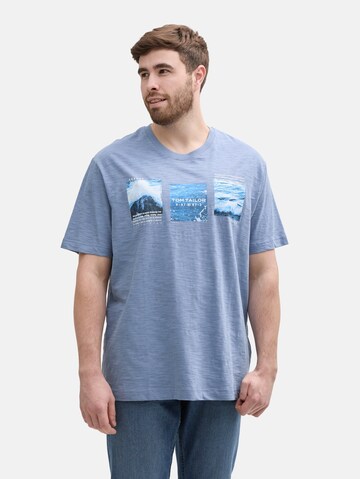 T-Shirt TOM TAILOR Men + en bleu : devant