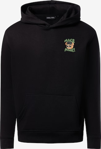 Sweat-shirt 'Money Bear' Chill Pill en noir : devant