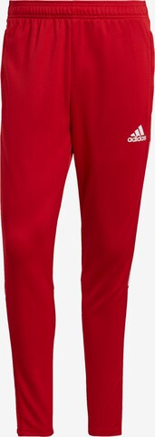 Tapered Pantaloni sportivi 'Tiro 21' di ADIDAS SPORTSWEAR in rosso: frontale