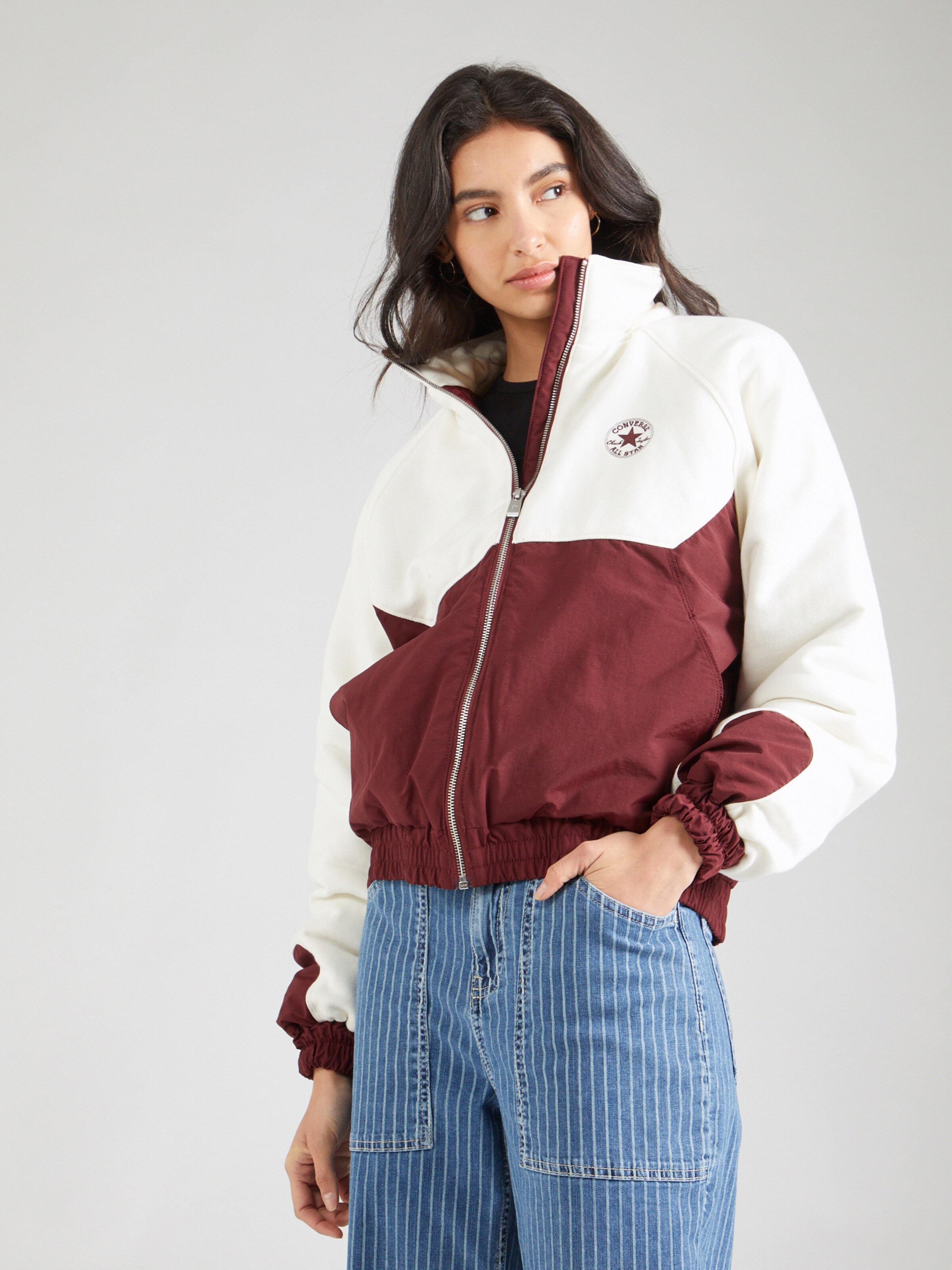 CONVERSE Between Season Jacket STAR SPRINTER in Ecru ABOUT YOU