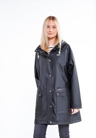 Schmuddelwedda Raincoat in Black: front