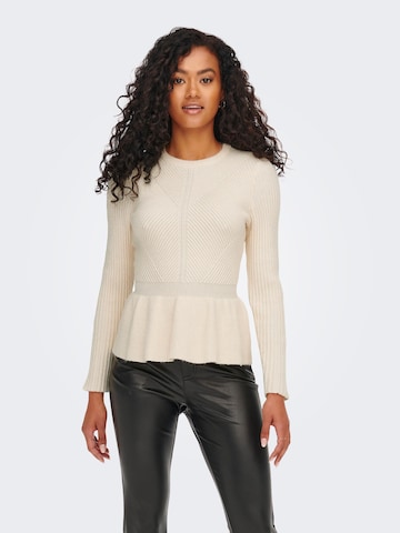 ONLY Sweater 'FIA KATIA' in Beige: front
