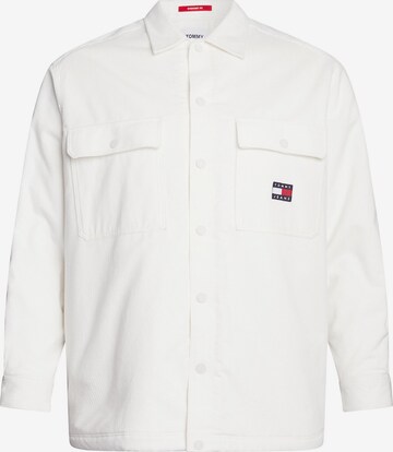 Tommy Jeans Plus Regular fit Button Up Shirt 'Sherpa' in White: front