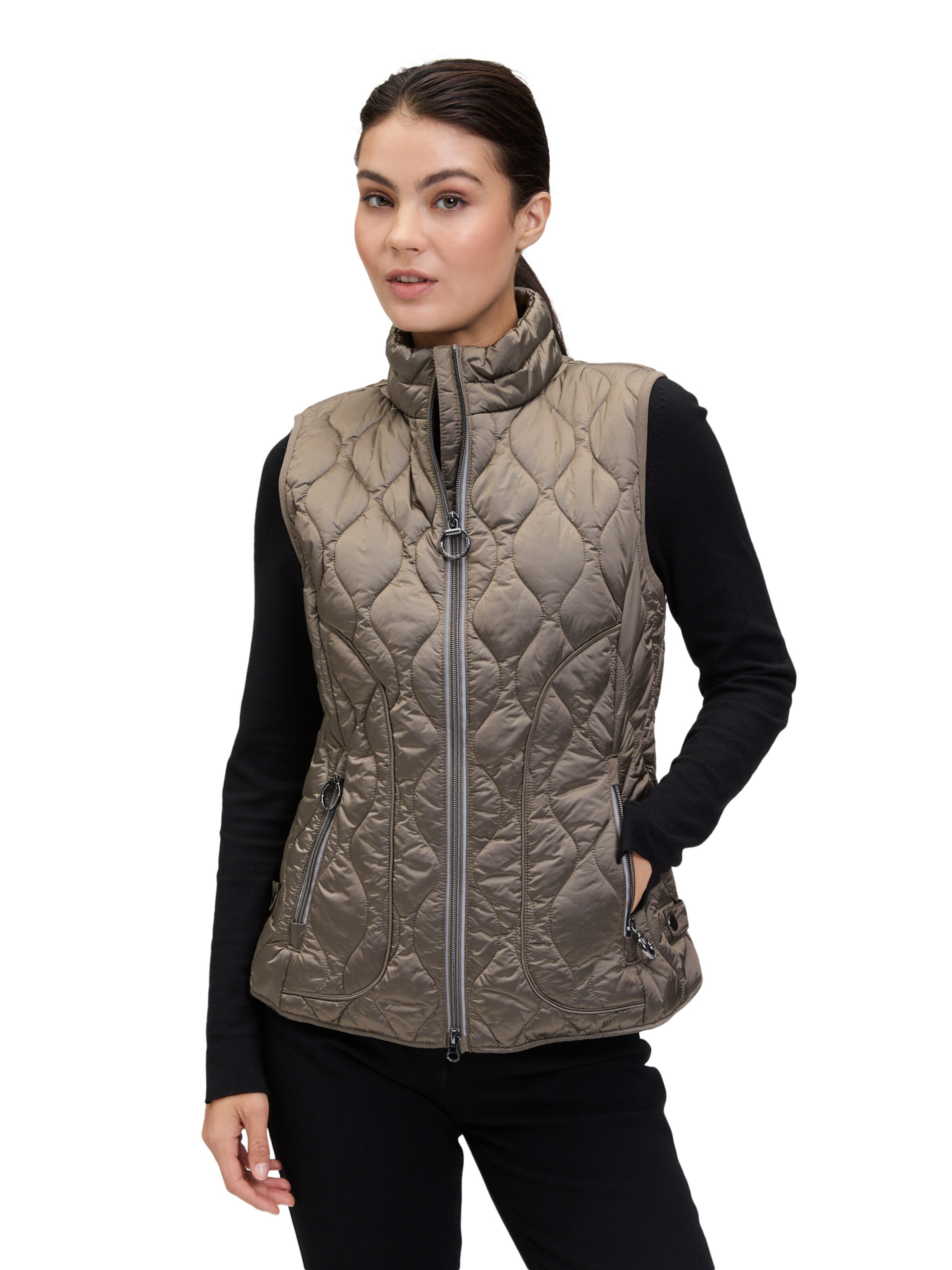 Betty Barclay Vest in Grey: front