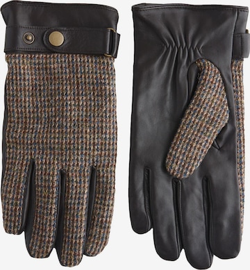 Next Full Finger Gloves in Brown: front