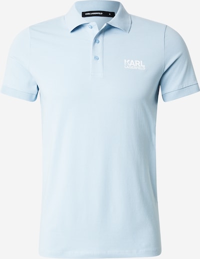 Marškinėliai iš Karl Lagerfeld, spalva – pastelinė mėlyna / balta, Prekių apžvalga