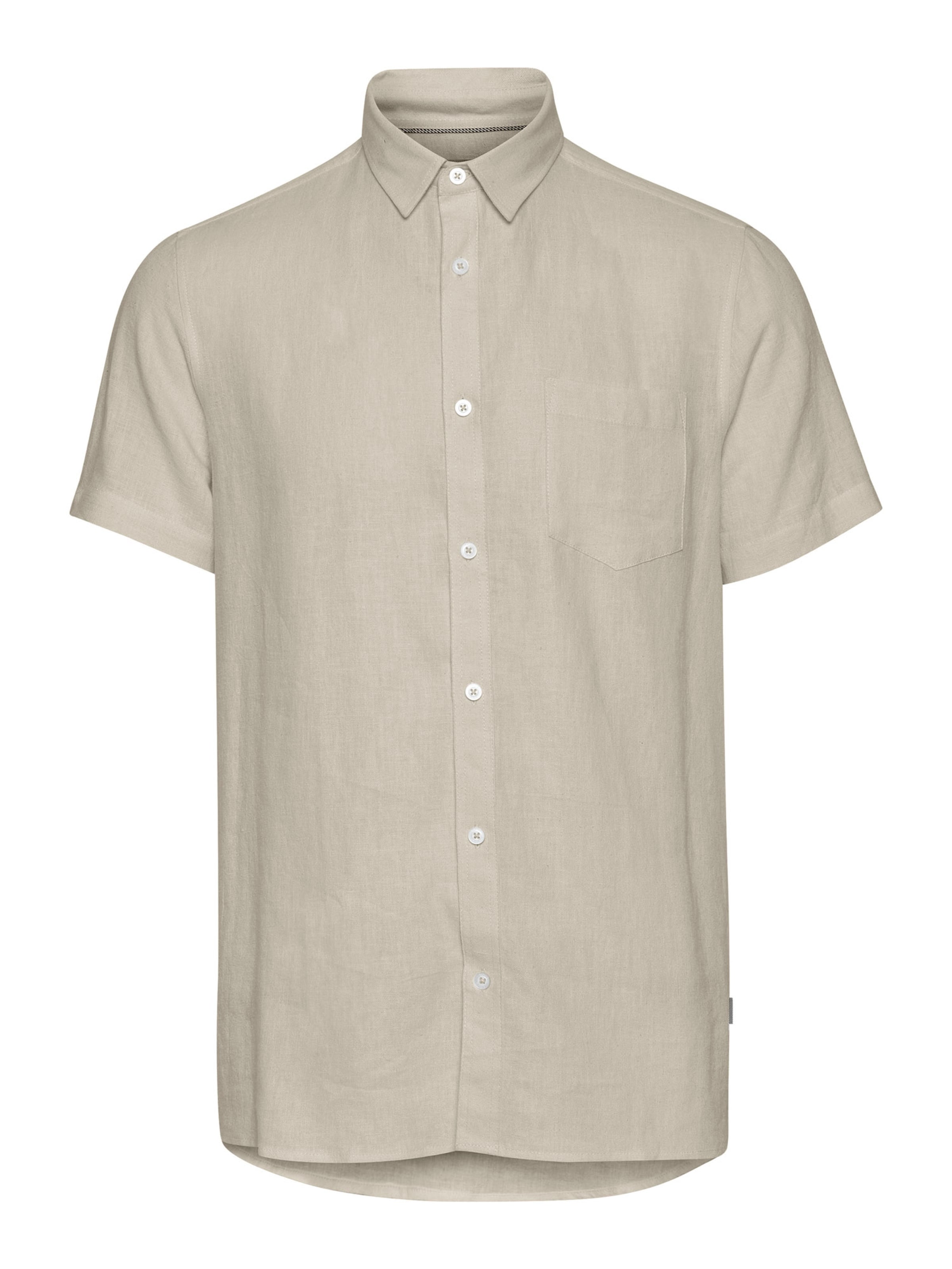 !Solid Slim fit Button Up Shirt 'Allan' in Beige: front