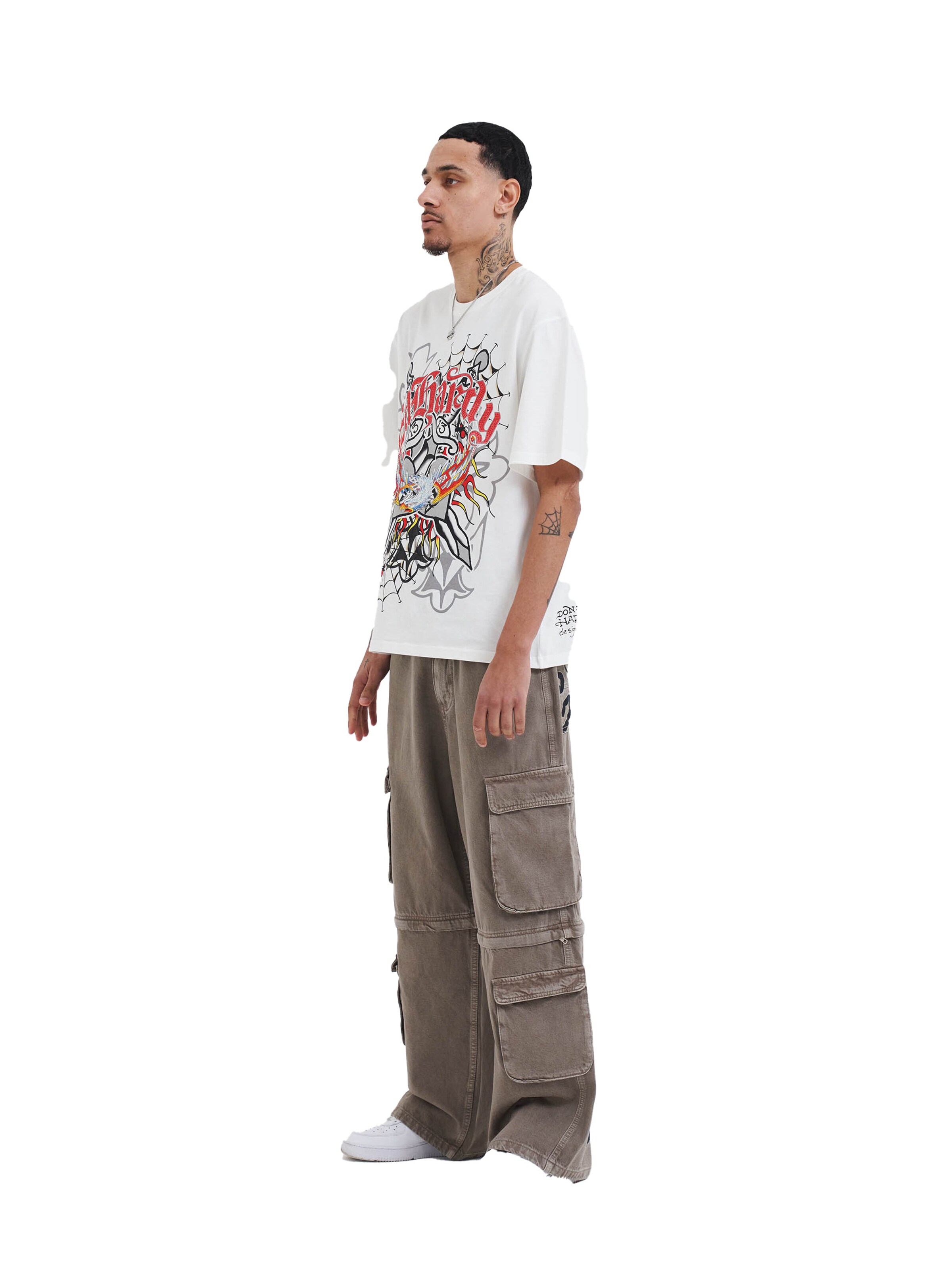 Loosefit Jean Ed Hardy en beige