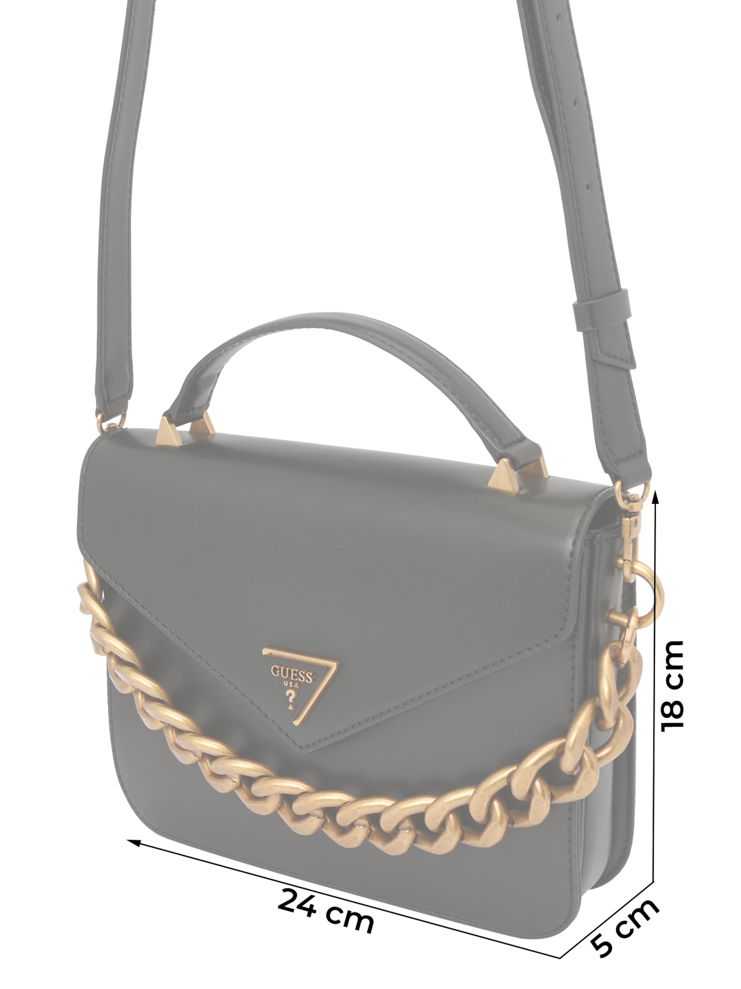 Borsa a mano 'Retour' di GUESS in nero