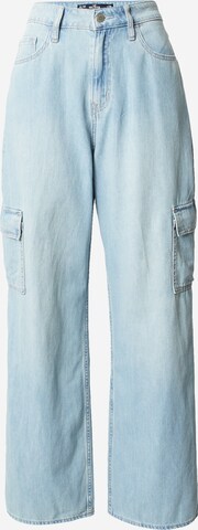 HOLLISTER Zvonové kalhoty Džíny s kapsami – modrá: přední strana