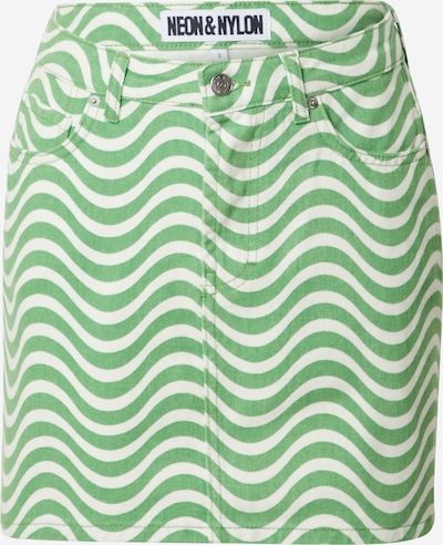 NEON & NYLON Φούστα 'NAKI' σε πράσινο / λευκό, Άποψη προϊόντος