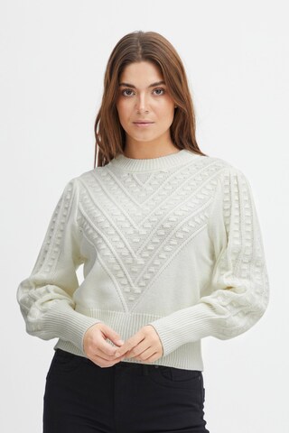 PULZ Jeans Sweater 'Pzamy' in White: front