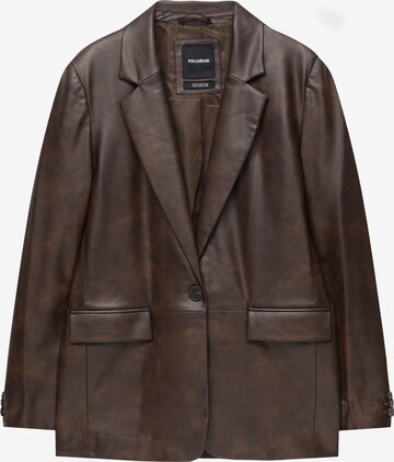 Pull&Bear Blazer in Brown: front