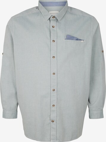 TOM TAILOR Men + Button Up Shirt in Blue: front