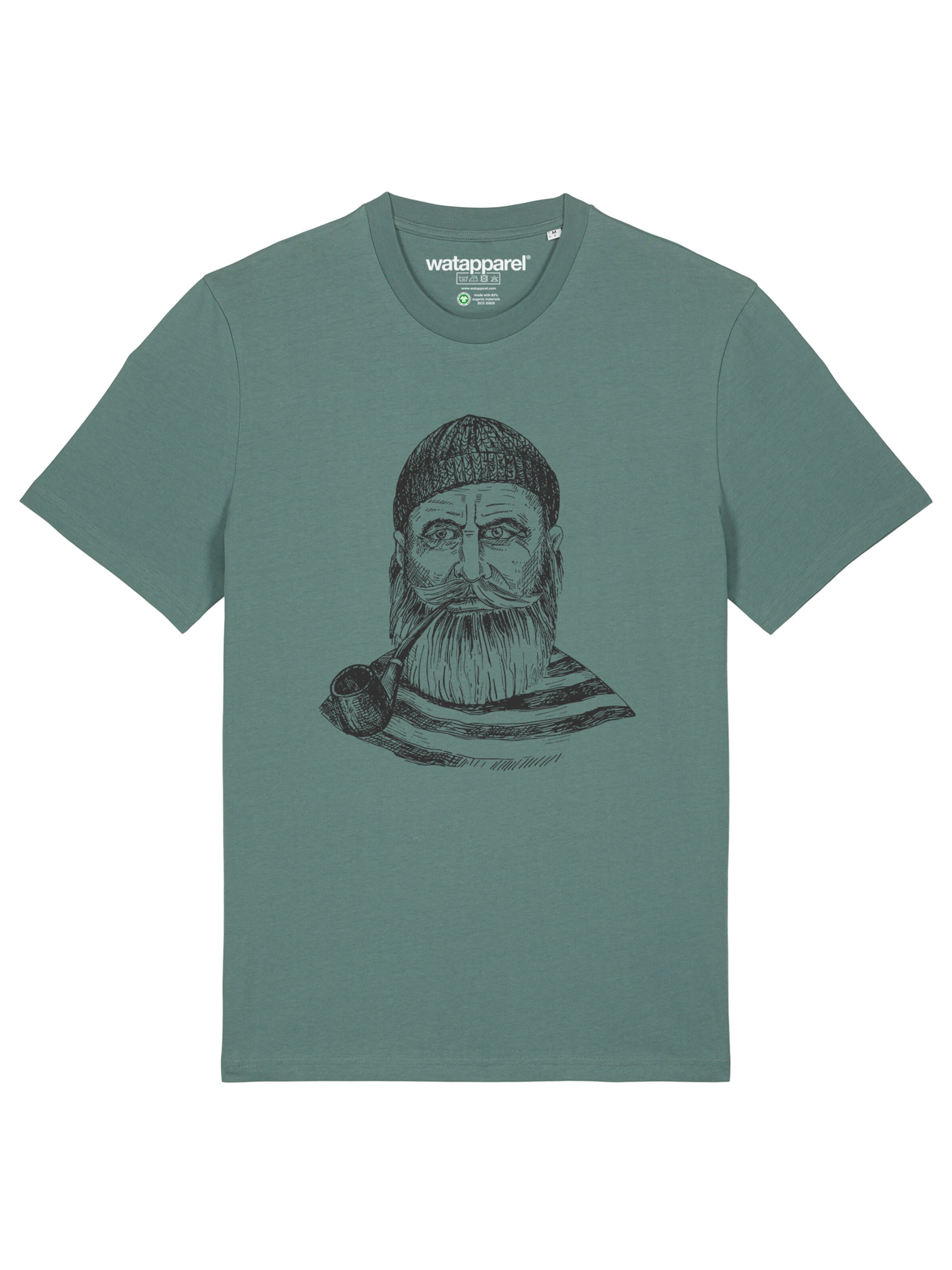 Maglietta 'Kapitän' di Watapparel in verde: frontale