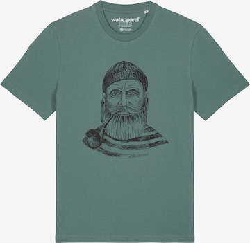 Maglietta 'Kapitän' di Watapparel in verde: frontale