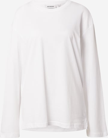 WEEKDAY Μπλουζάκι 'Smash' σε λευκό: μπροστά