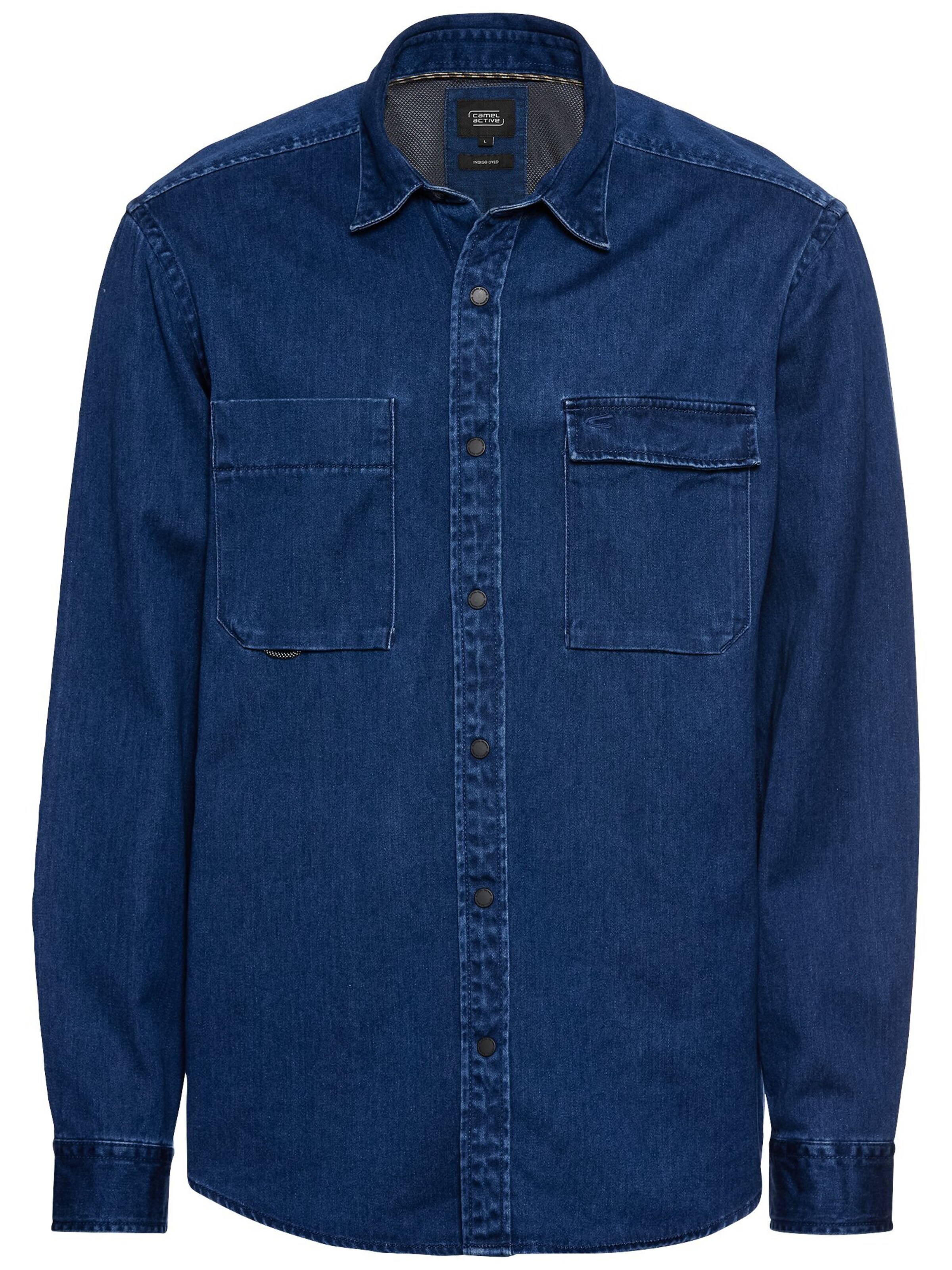CAMEL ACTIVE Regular fit Button Up Shirt in Blue: front
