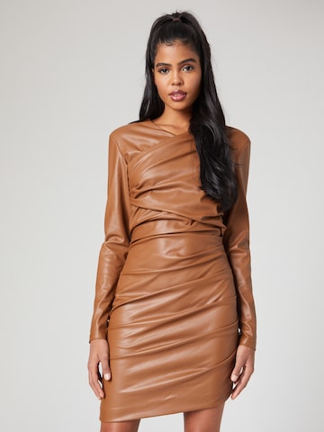 Katy Perry exclusive for ABOUT YOU Dress 'Simona' in Brown: front