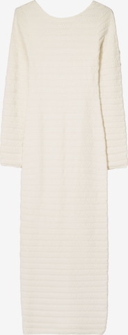 BershkaPletena haljina - bež boja: prednji dio