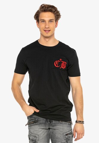 CIPO & BAXX Shirt 'CT573' in Zwart: voorkant