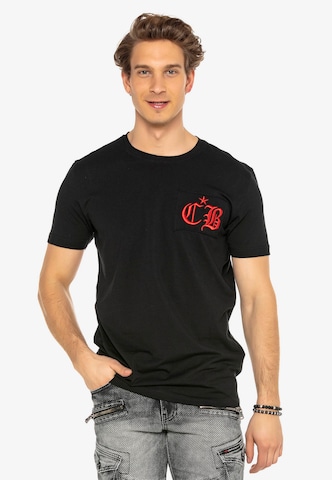 CIPO & BAXX Shirt 'CT573' in Zwart: voorkant