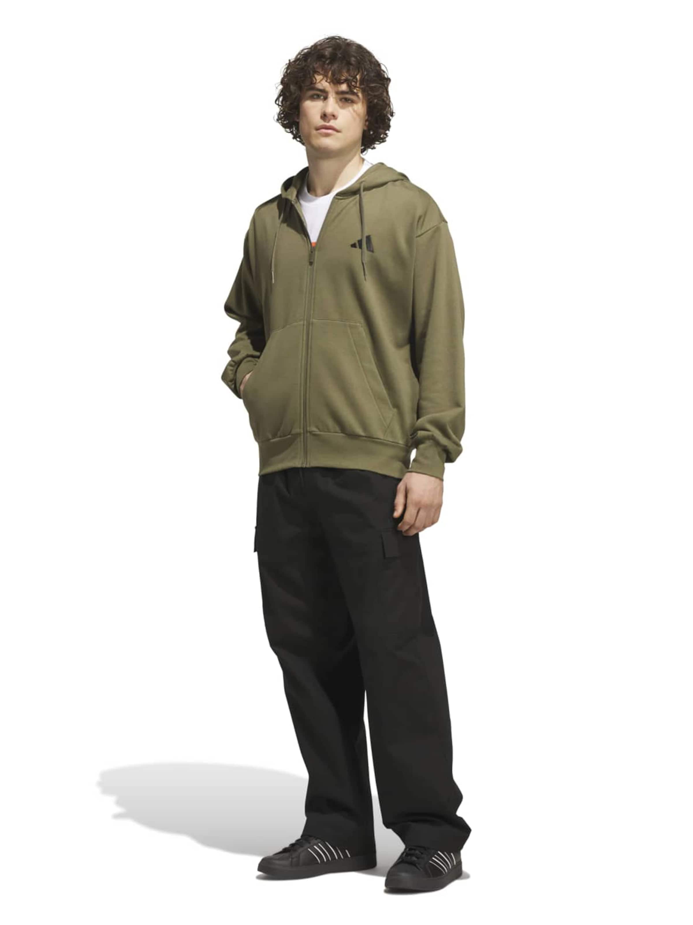 ADIDAS SPORTSWEAR - Casaco de treino em moletão em verde