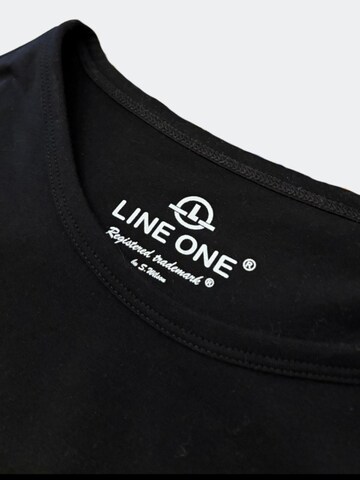 Line One Functioneel shirt 'Herren T-Shirt – T-Shape, Rundhals, Baumwolle' in Zwart