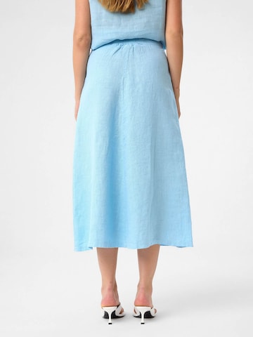 DIMI Skirt 'Damen-Leinen-Midirock' in Blue