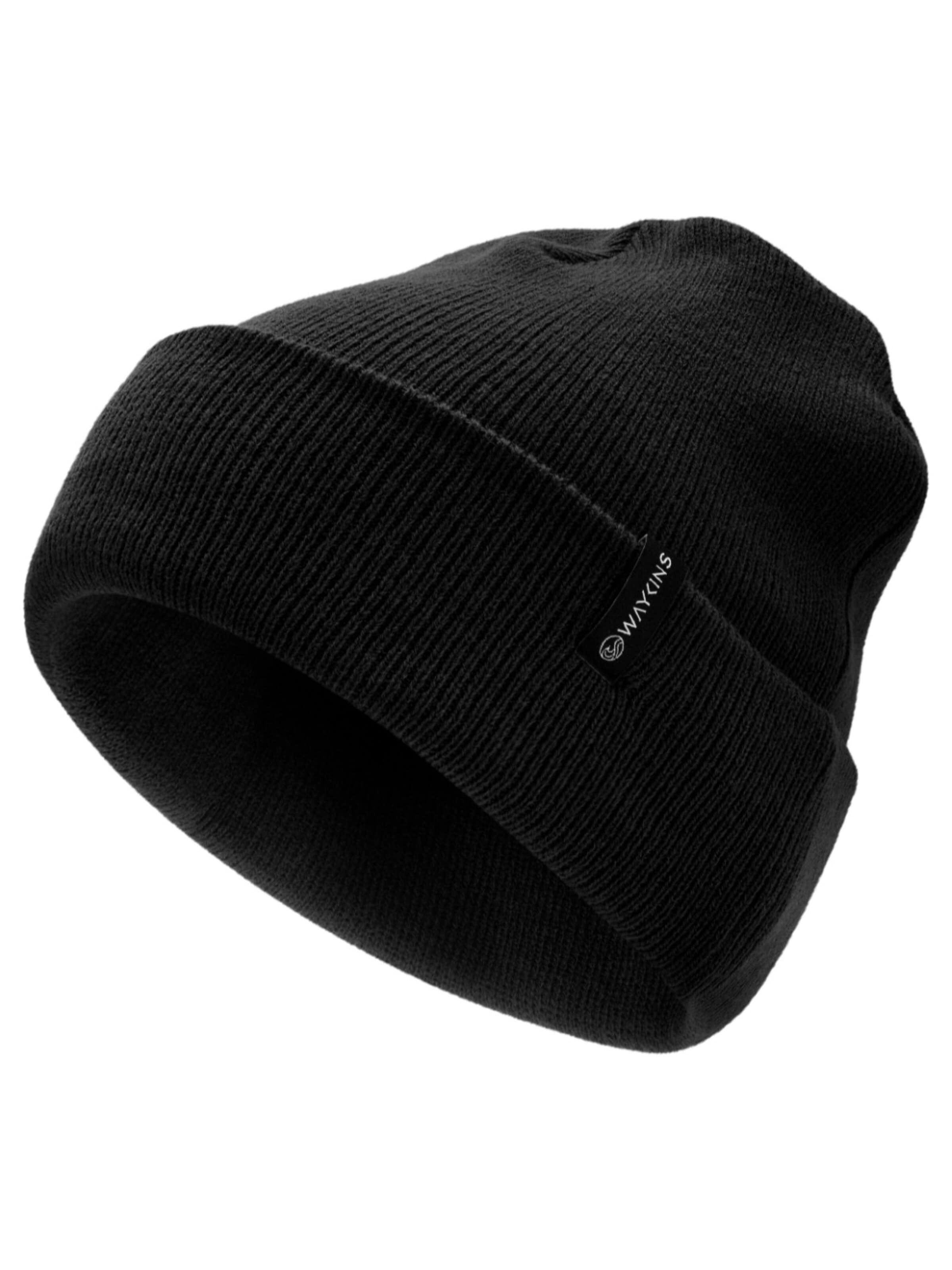 Waykins Beanie in Black: front