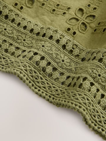 Next Wide Leg Hose in Grün
