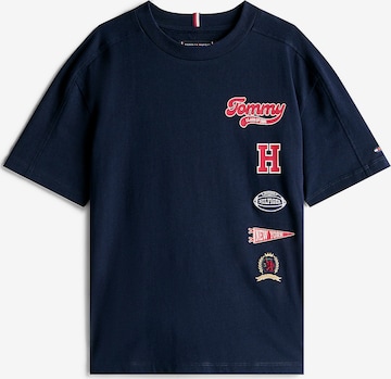 TOMMY HILFIGER Shirt 'Varsity Multi-Badge' in Blue: front