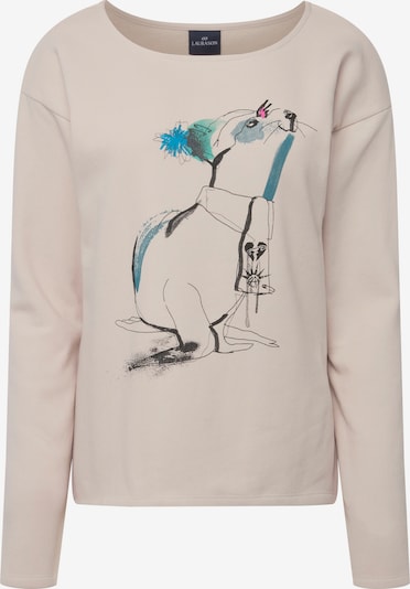 LAURASØN Sweat-shirt en beige / bleu, Vue avec produit