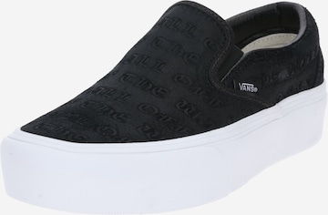 VANS - Zapatillas sin cordones 'Classic Slip-On Platform' en negro: frente