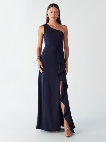 BWLDR Jurk 'CATIA' in Blauw: voorkant