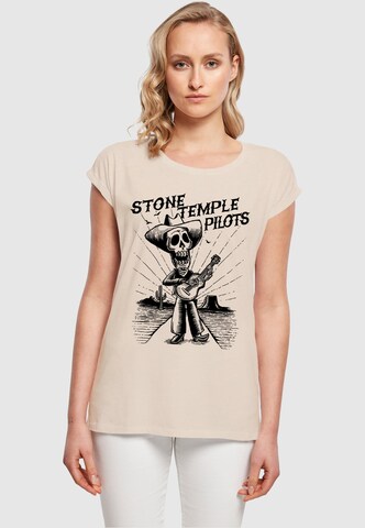 Merchcode T-Shirt 'Stone Temple Pilots - DOTD' in Beige: predná strana