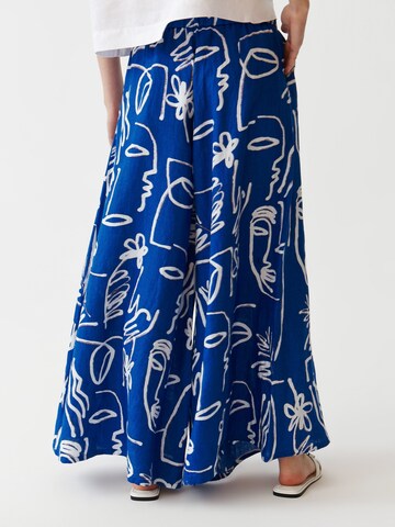 TATUUM Szeroka nogawka Spodnie 'OKLIMA' w kolorze niebieski