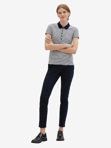 Coupe slim Pantalon chino TOM TAILOR en bleu