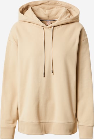 BOSS Sweatshirt 'Edelight' in Beige: predná strana