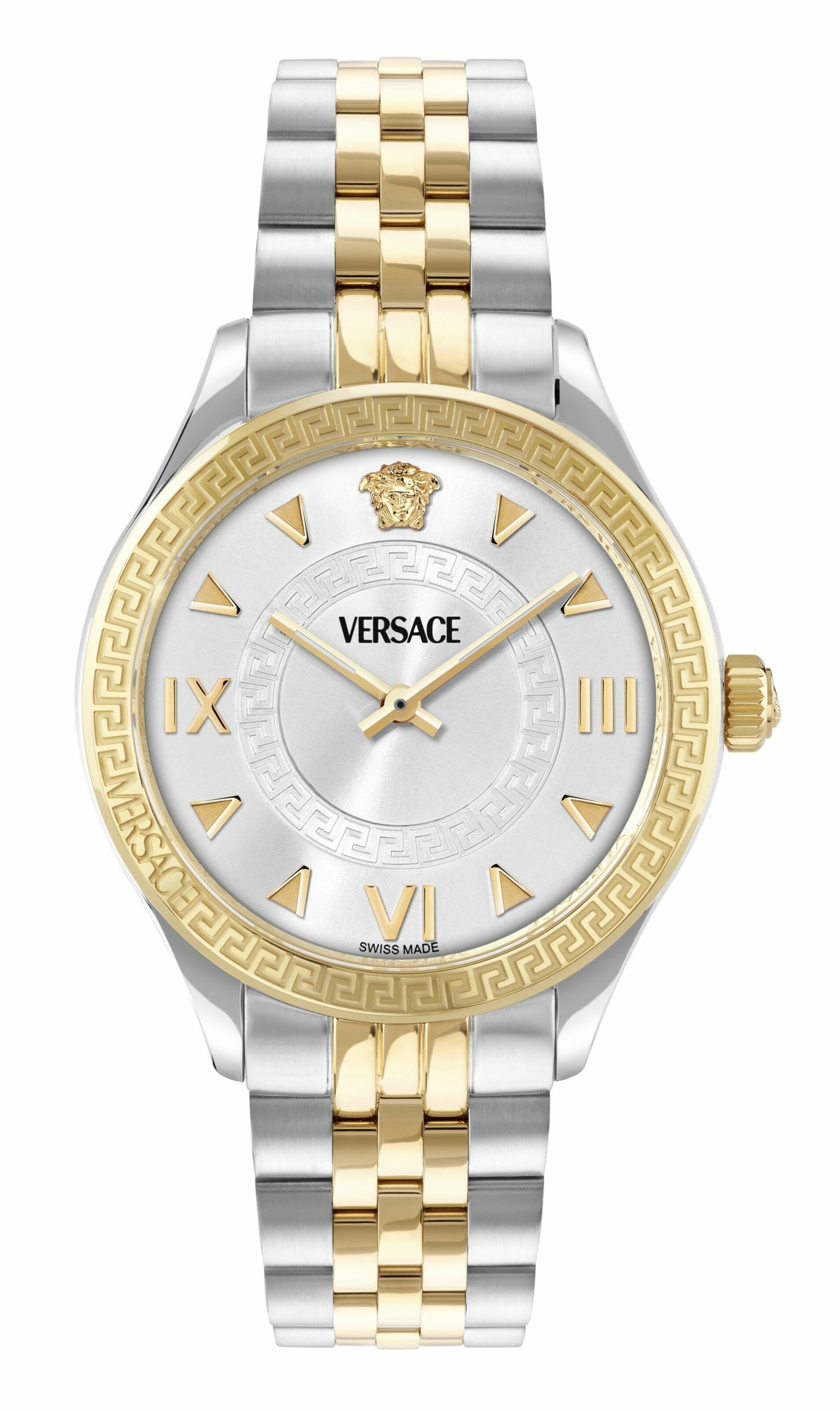 VERSACE Analoog horloge 'Hellenyium Lady' in de kleur Goud / Zilver / Parelwit, Productweergave
