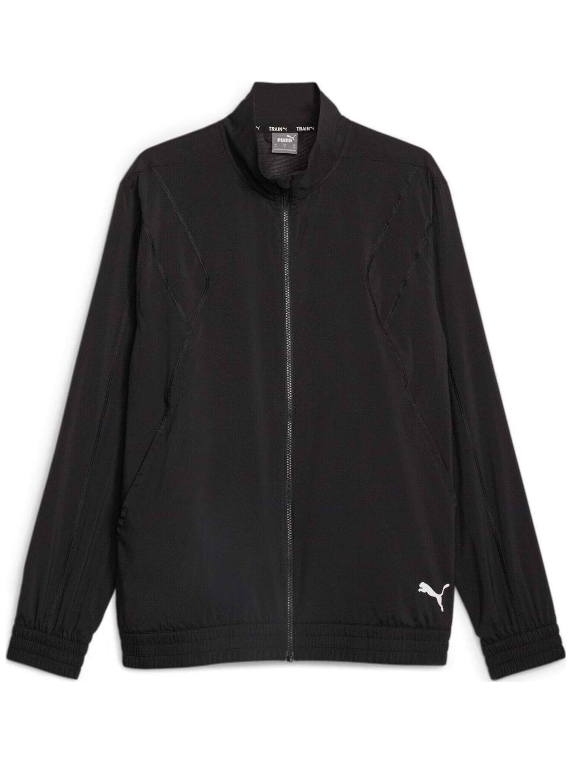 Giacca sportiva 'Puma Zip-up Tracksuit Jacket Fit Woven' di PUMA in nero: frontale