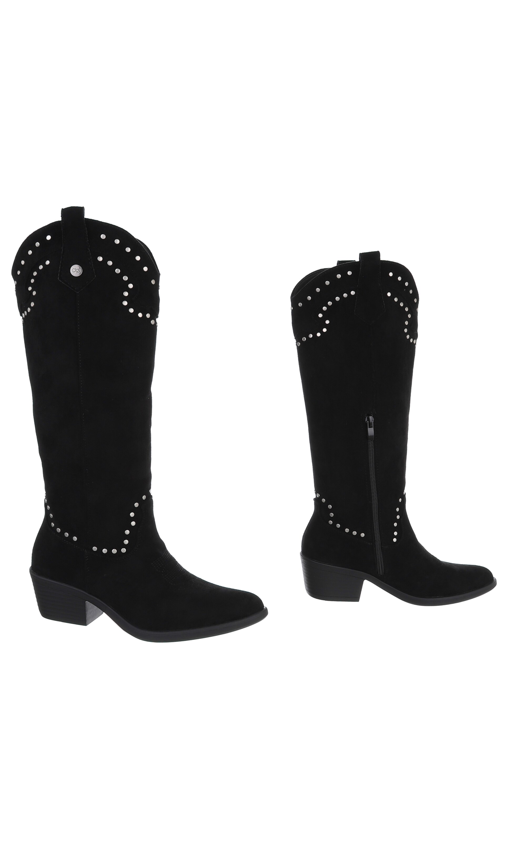 Ital-Design Cowboy Boots in Black