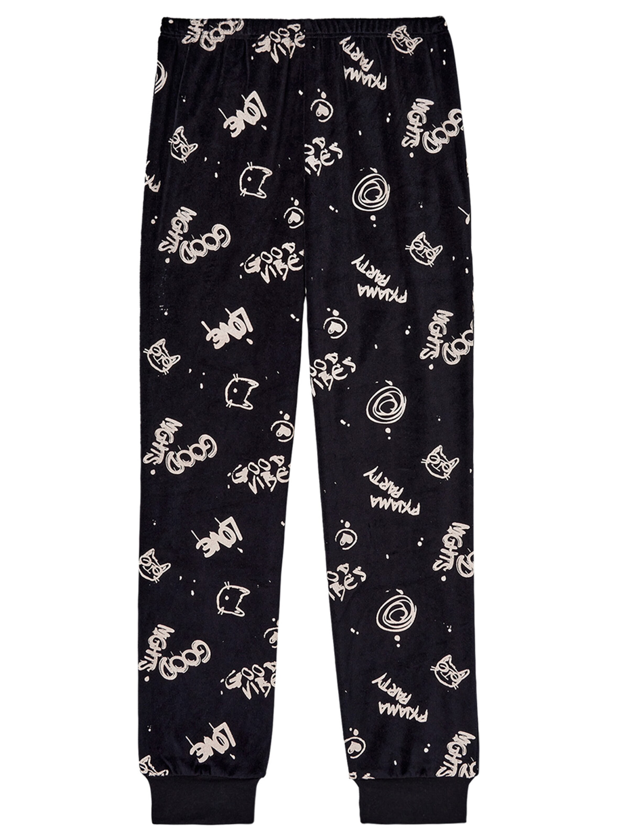 SCHIESSER Schlafanzug in Schwarz