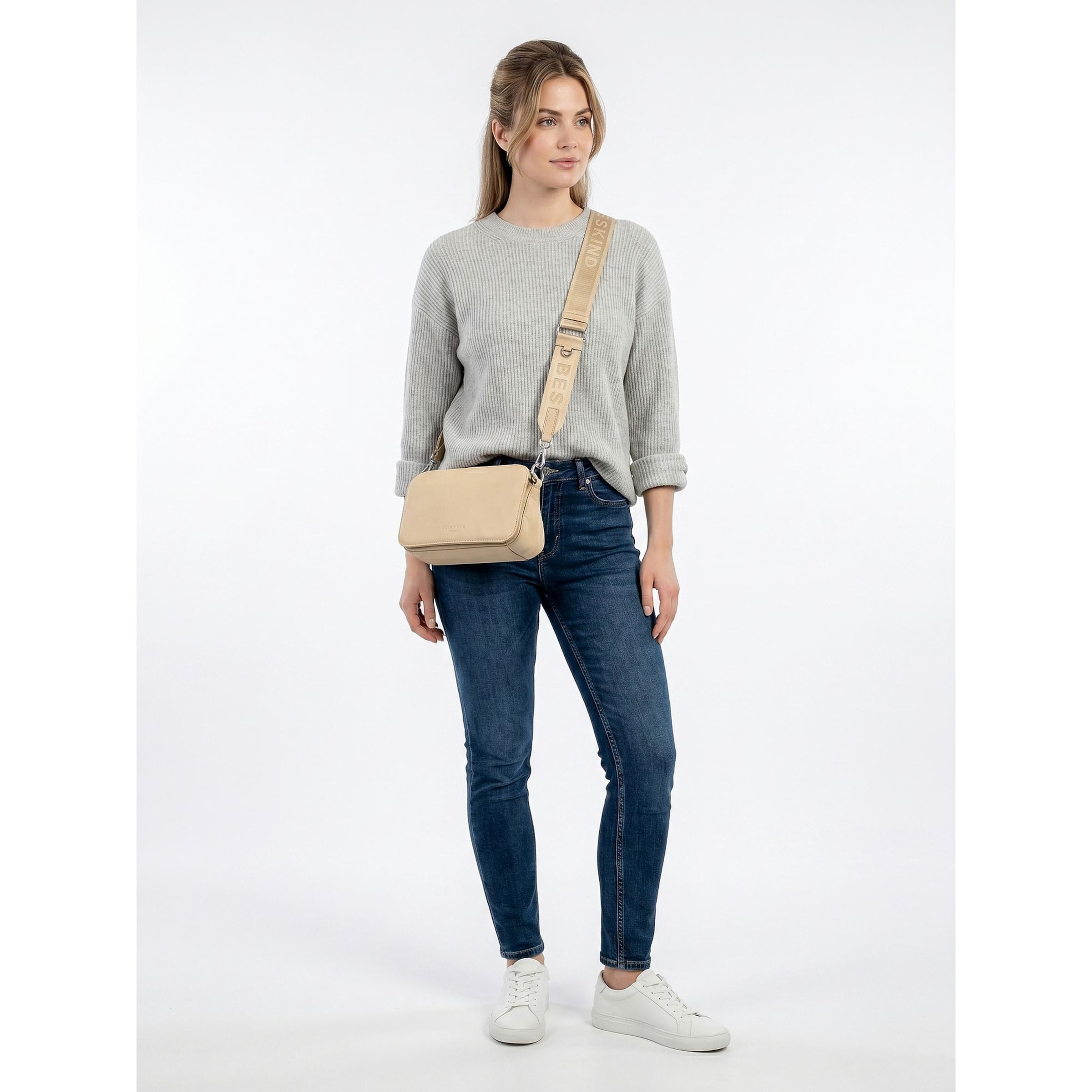 Liebeskind Berlin Crossbody bag in Beige: front