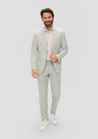 s.Oliver BLACK LABEL Slim fit Trousers with creases in Green: front