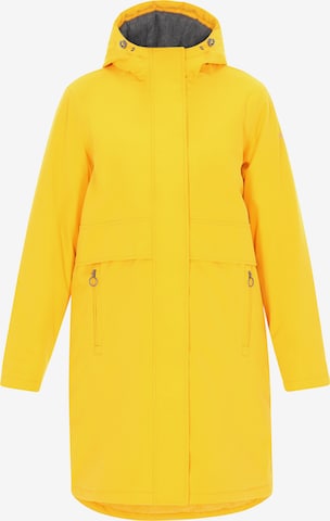 Parka di mezza stagione di DreiMaster Maritim in giallo: frontale
