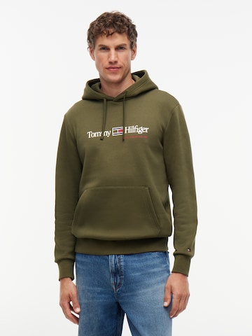 Bluză de molton de la TOMMY HILFIGER pe verde: față