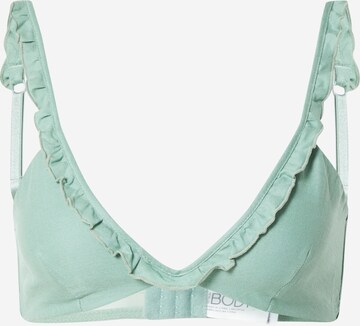 Cotton On Body Triangle Bra in Green: front